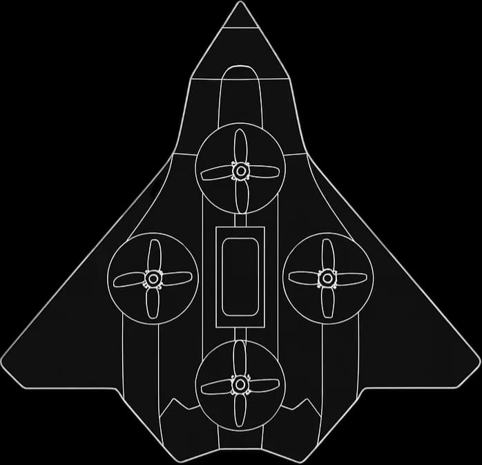 Top view of First Flight Lab indoor RC foam jet showing 25.5cm wingspan - perfect size for indoor flying
